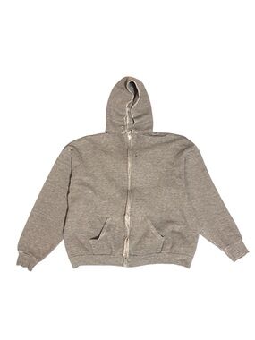 80s vintage sportswear grey blank hoodie sweater size XL